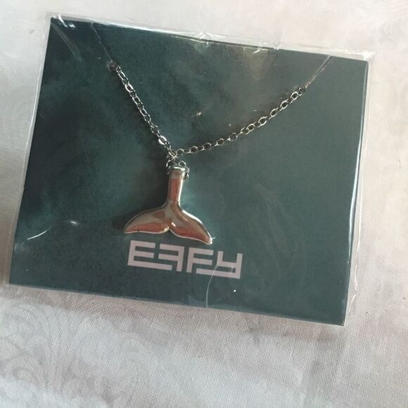 EFFY Brand NWT Silvertone Chain with Whale’s Tail Pendant - Picture 1 of 4